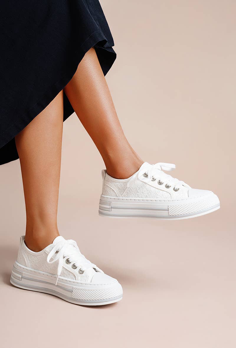 LADY GLORY - Venta al por mayor Zapatillas urbanas - Mujer - Zapatillas de plataforma con encaje2