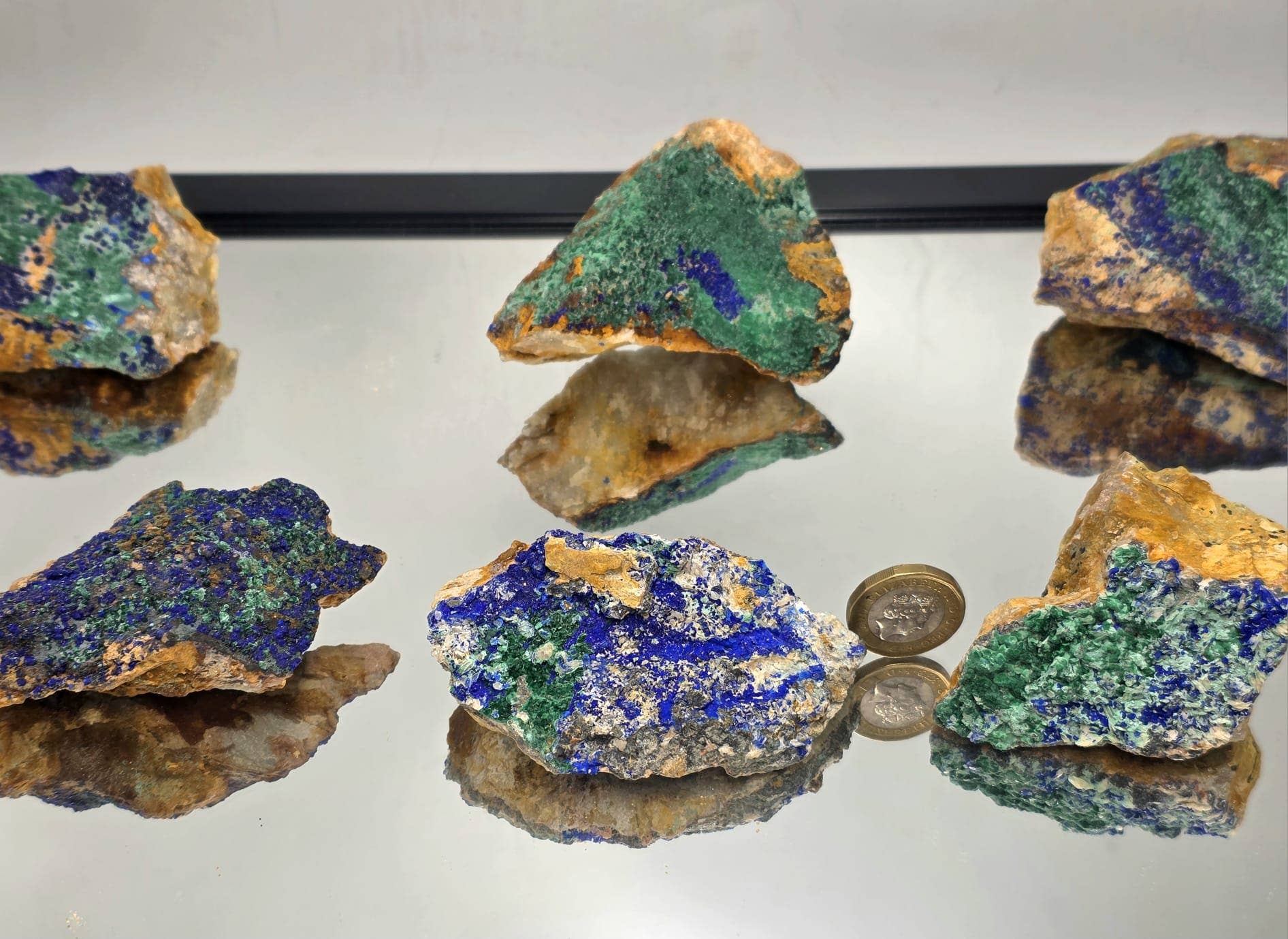 Distinction Crystals - Vendita all'ingrosso Pietra/cristallo spirituale - Cristallo Naturale di Azurite Malachite Marocco x12