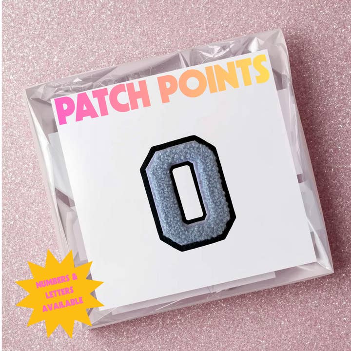 Baby Blue Number Sticker & Iron On for wholesale by Patch Points