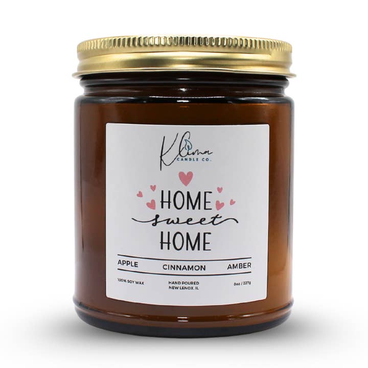 Home Sweet Home Candle – Apple, Cinnamon & Vanilla for wholesale by Klima Candle Co