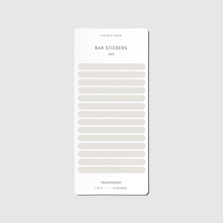 Bar Planner Sticker Set for wholesale by Cloth & Paper