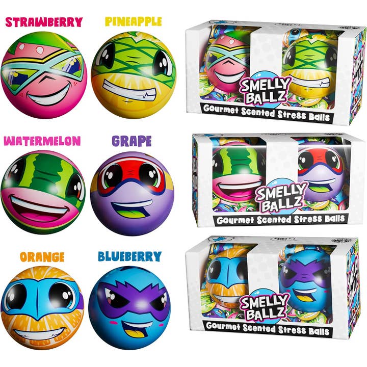 Scentco, Inc - Wholesale Stress Relief Ball/Dough - Smelly Ballz Counter Display of 30 ( 2-packs )2