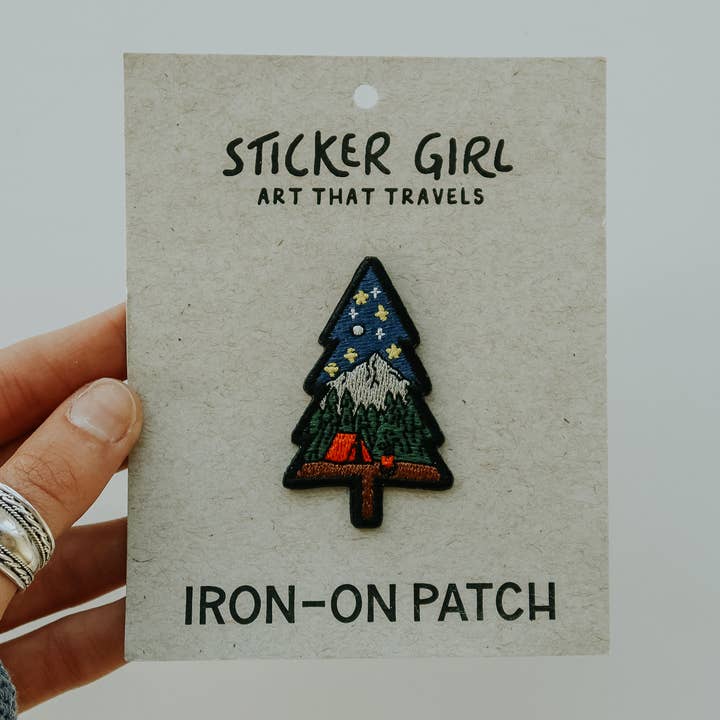 Sticker Girl - Wholesale Patch - Night Tree Embroidered Iron On Patch