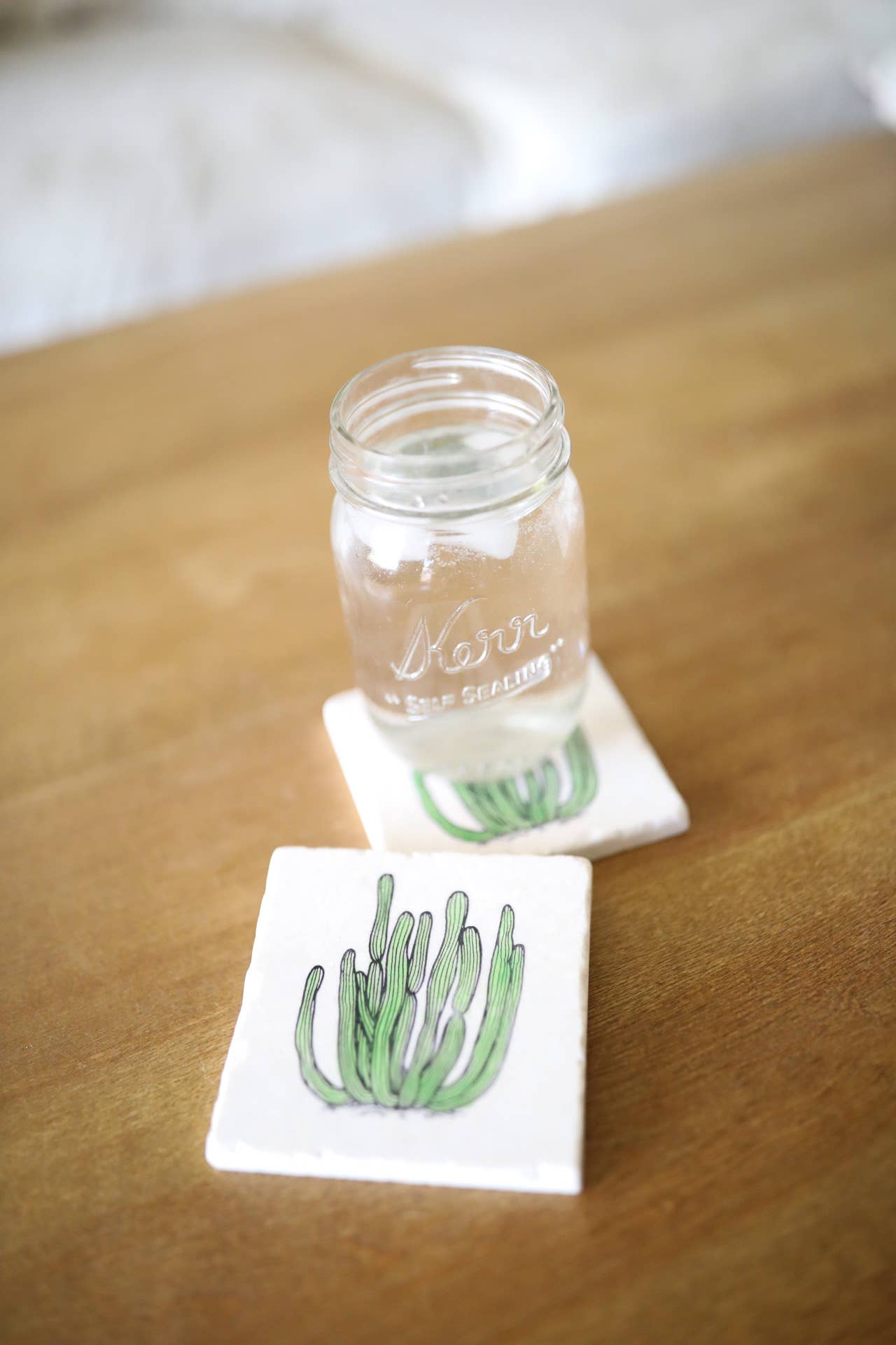 Lace, Grace & Peonies Marble Coasters - Vendita all'ingrosso Sottobicchiere - Sottobicchiere in marmo cactus4