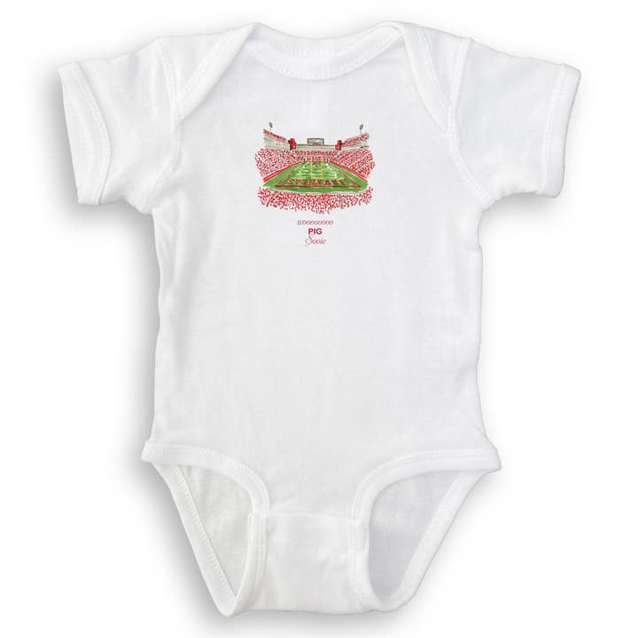 French Graffiti - Wholesale Tea Towel - Fayetteville, Arkansas Stadium with Quote14