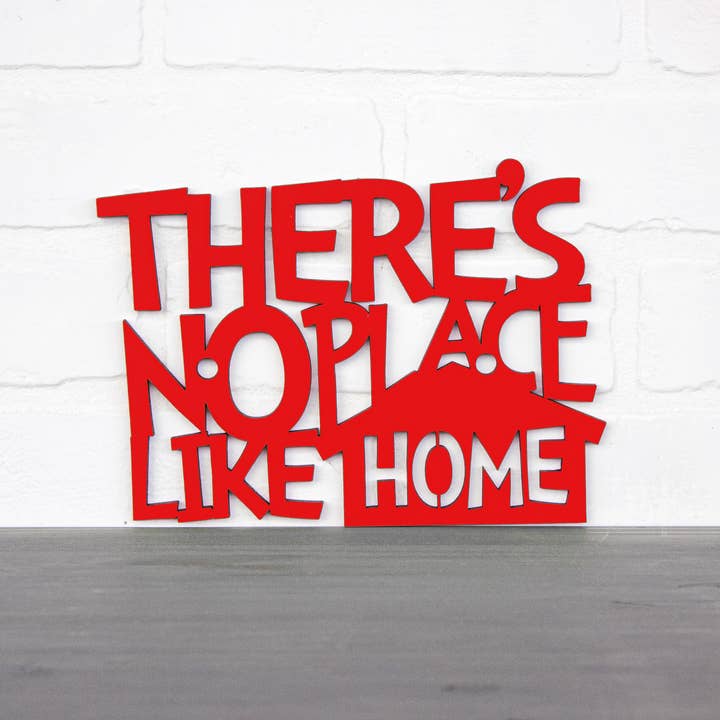 There's No Place Like Home Laser Cut Wood Home Decor for wholesale by Spunky Fluff