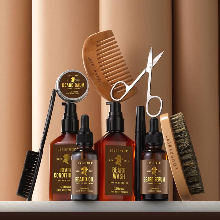 Lovery - Vente Soins pour barbe - LOVERYMEN Coffret Cadeau Élégant de Soin de Barbe Ultime 9 Pièces5