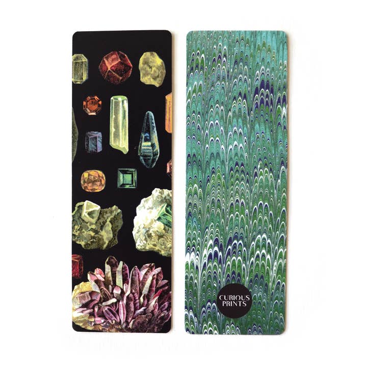 Segnalibro a Doppia Faccia con Cristalli Mistici e Marmorizzazione Vintage per la vendita all'ingrosso da parte di Curious Prints