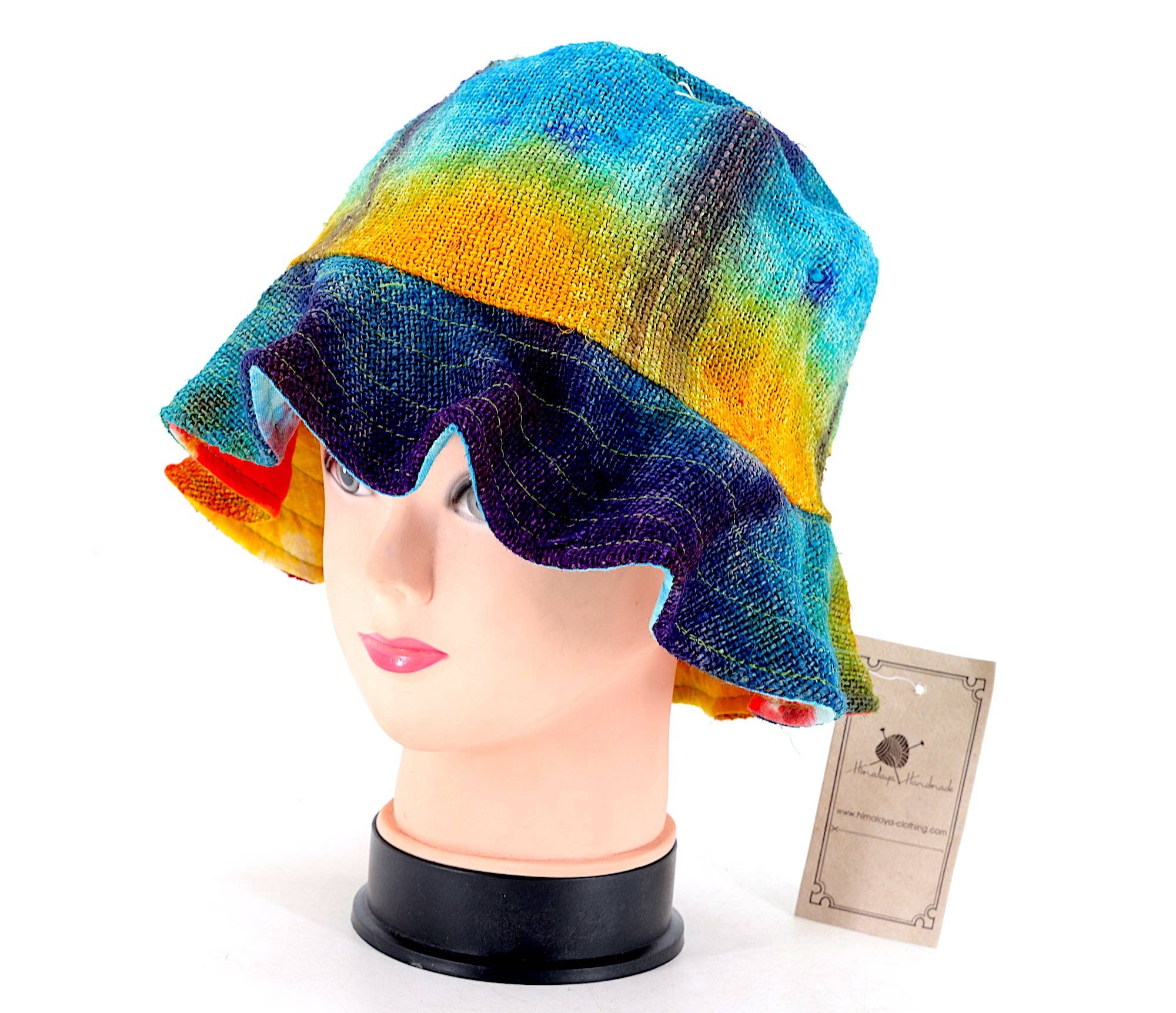 Himalaya Handmade - Vente Bob – femme - Chapeau bohème hippie tie-dye fait main à 100% chanvre19