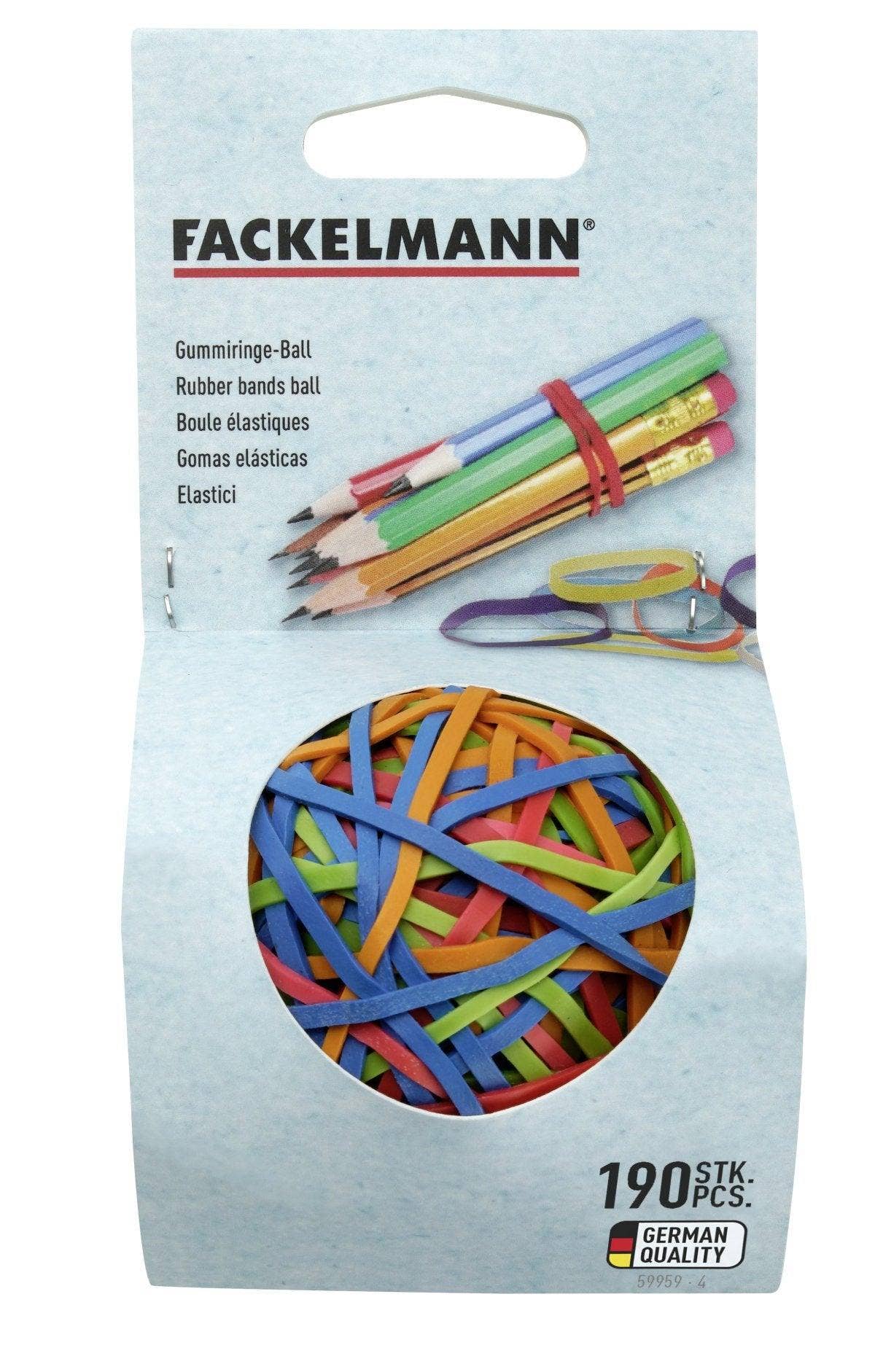 Fackelmann - Wholesale Kitchen Storage/Organizer - Ball of 190 multicoloured rubber bands1