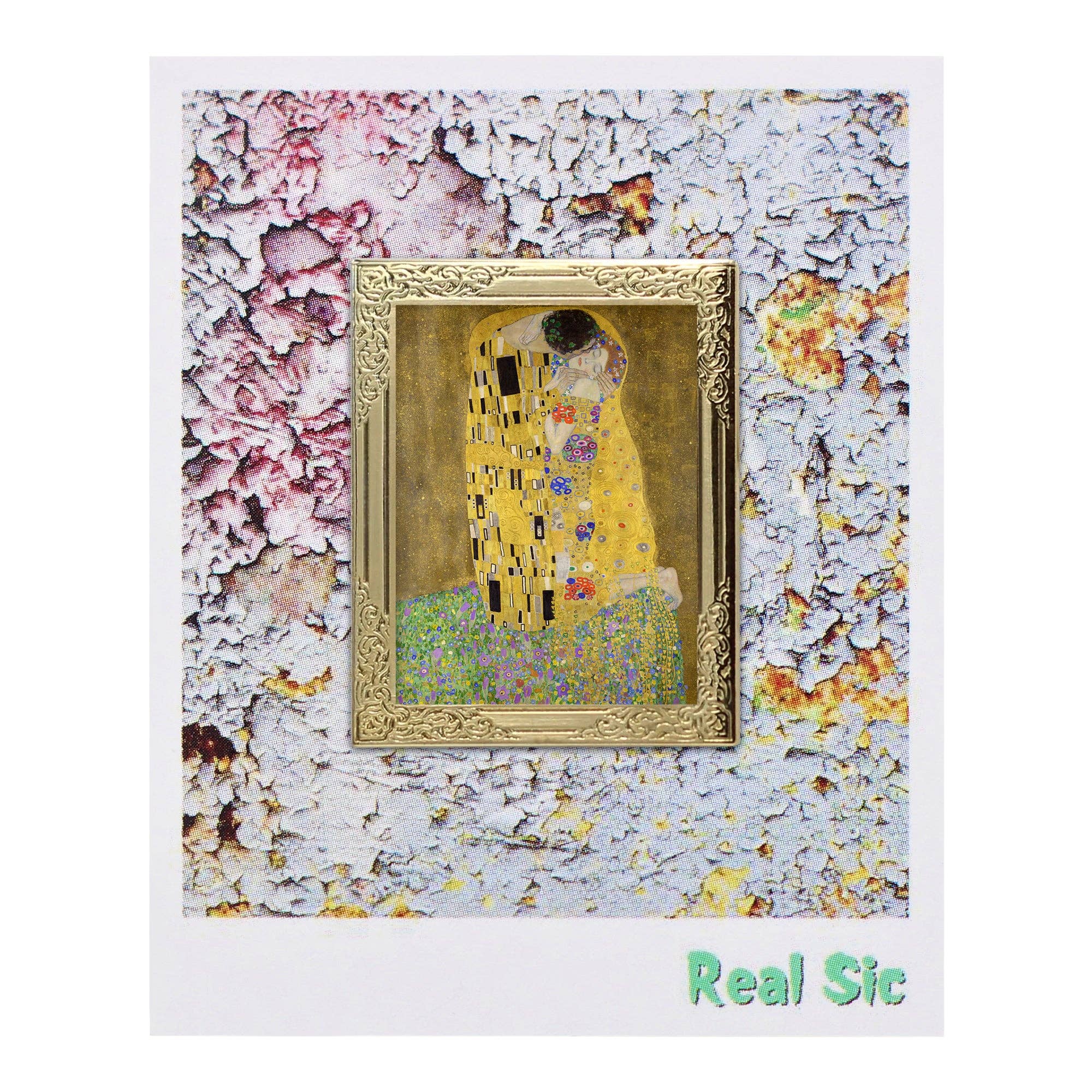 Real Sic - Vendita all'ingrosso Spilla da bavero - Spilla Smaltata a Smalto con Cornice Artistica - Il Bacio di Gustav Klimt4