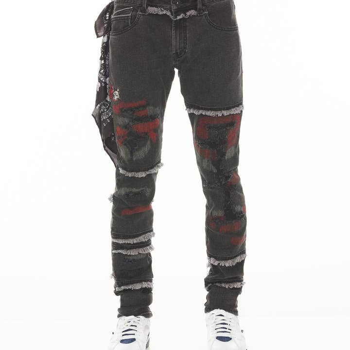 ROCKER SLIM MOTLEY CRUE IN BONT voor wholesale door Cult of Individuality