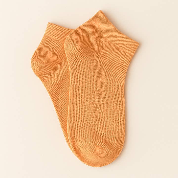 KLUE Ankle plain socks in Lyocell | Apricot for wholesale by KLUE