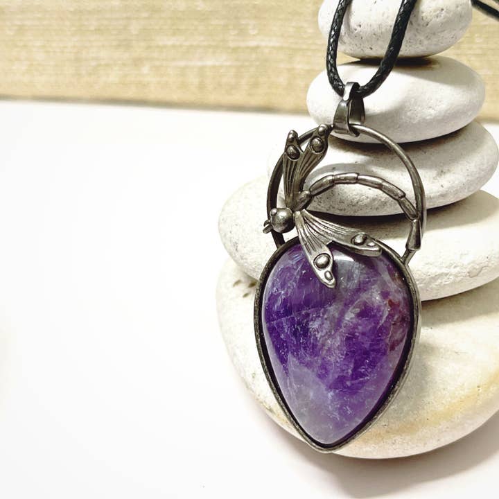 Peace Love Bling - Wholesale Pendant/Charm Necklace - Dragonfly Gemstone Pendant Necklace