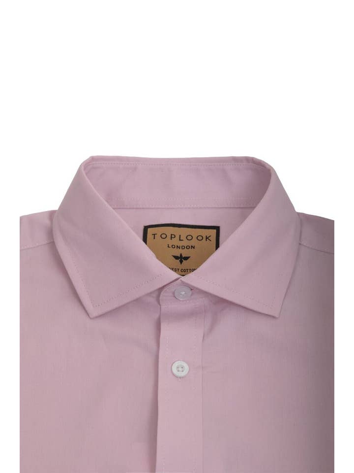 Mens Long Sleeve Poplin Slim Fit Double Cuff Shirts - Violet for wholesale on Faire