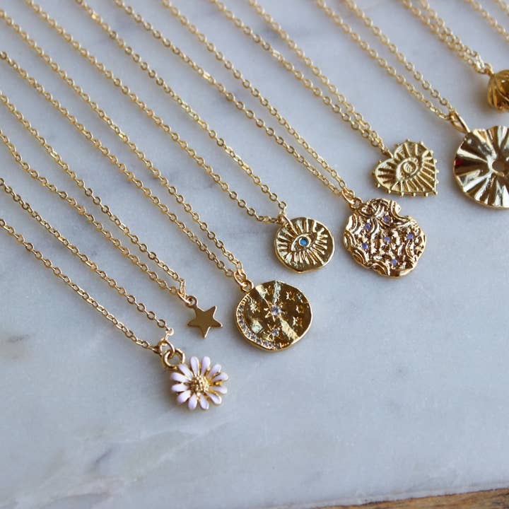 Laalee Jewelry - Wholesale Pendant/Charm Necklace - Gold Layering Necklace, Celestial Necklace, Layered Jewelry8