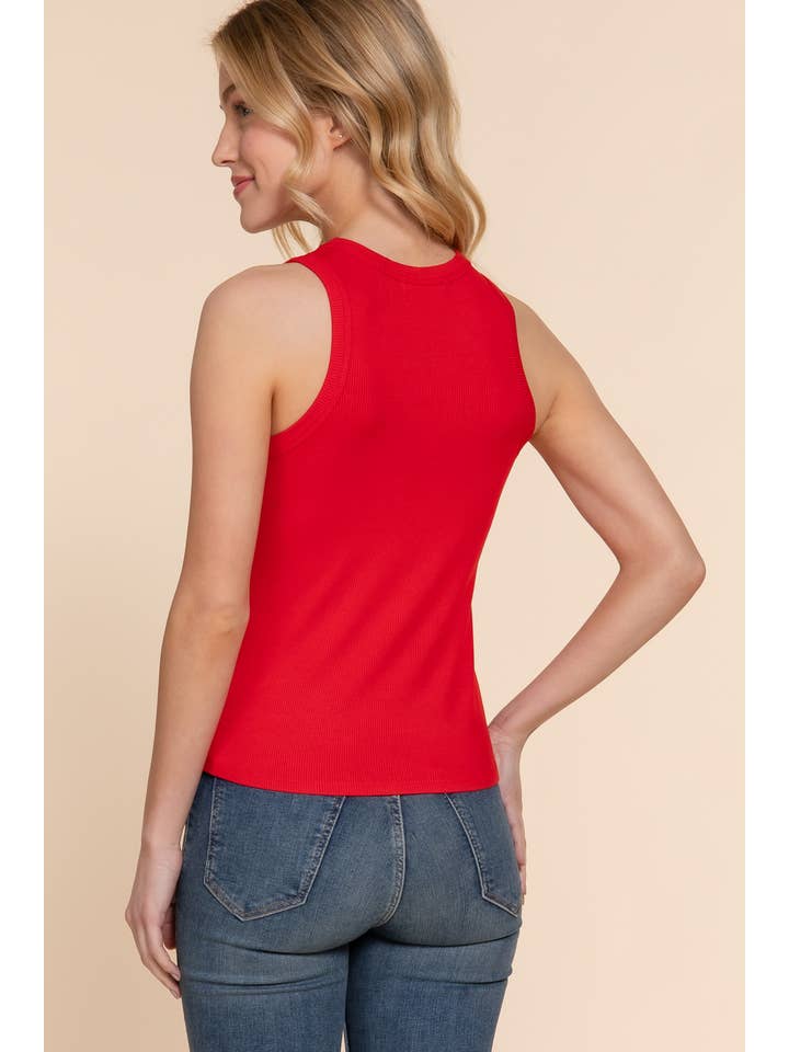 Active Basic | Active USA – Großhandel Strickoberteil – Damen – Ärmelloses Rippstrickoberteil mit Rundhalsausschnitt 11