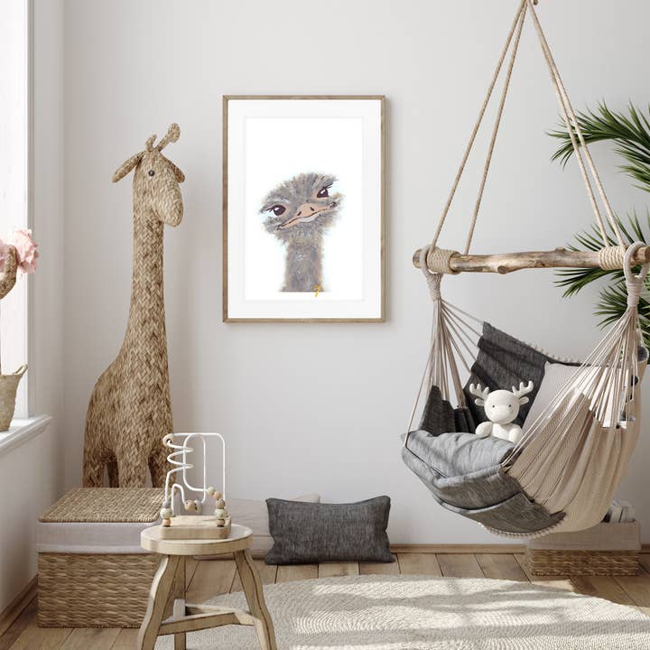 Emu | Struds Nursery Print for engroshandel hos claire jordan designs