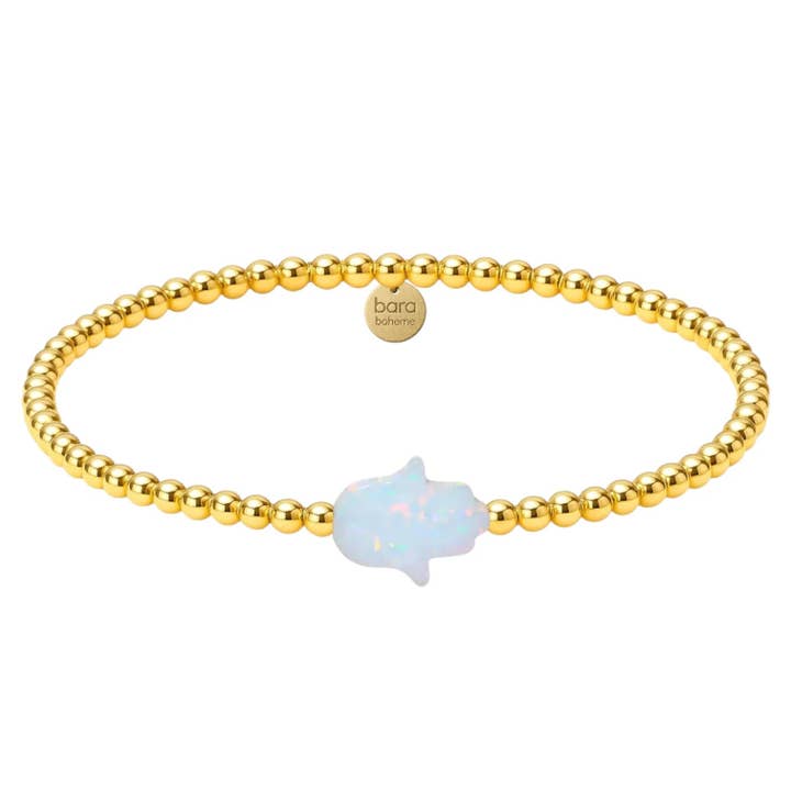 Grande Mão | Pulseira de Opala com Missangas por atacado de bara boheme