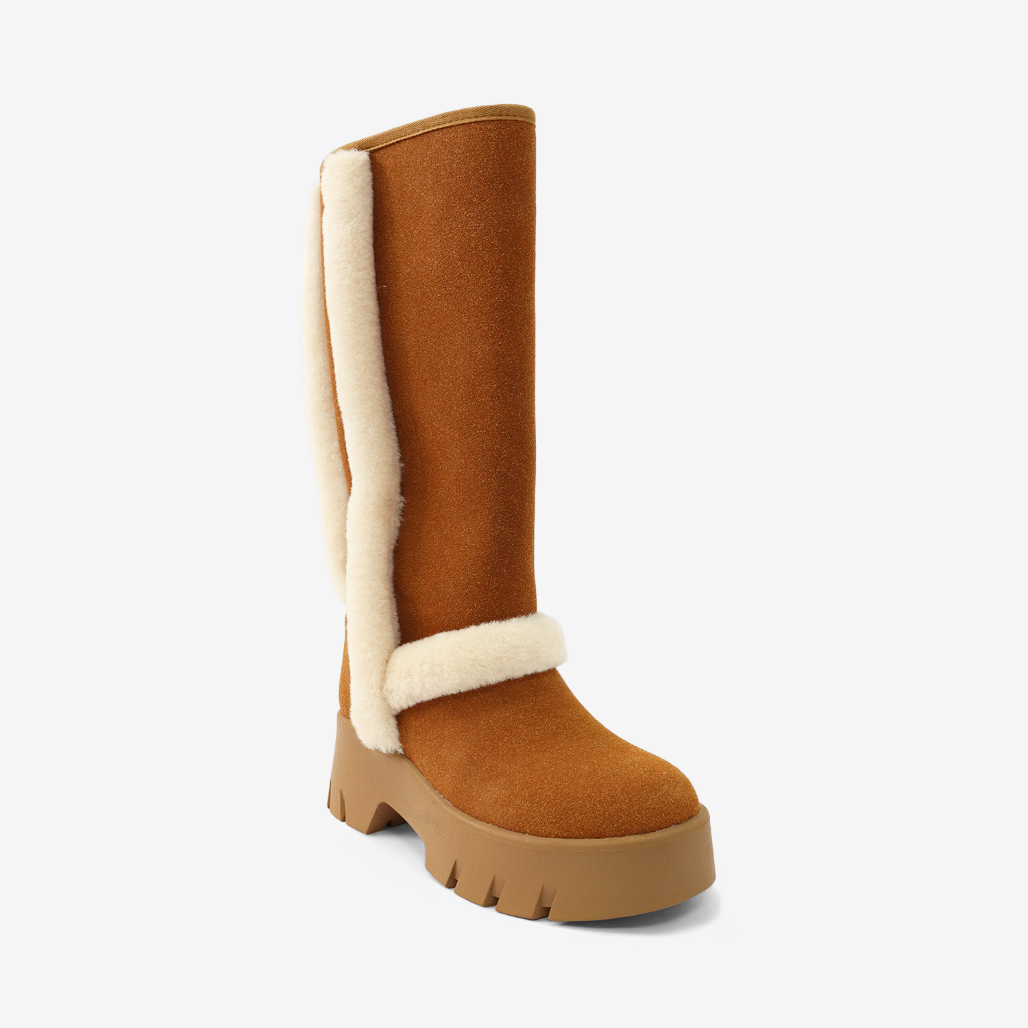 Lemonade Shoes - Wholesale Boots - Women's - RAEY - Tall Platform Winter Boots, Shearling Details11