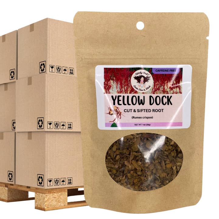 Witchy Pooh's Exotic Teas & Herbs - Wholesale Loose Tea - Witchy Pooh's Yellow Dock Tea - Cut & Sifted Root, Caffeine 18