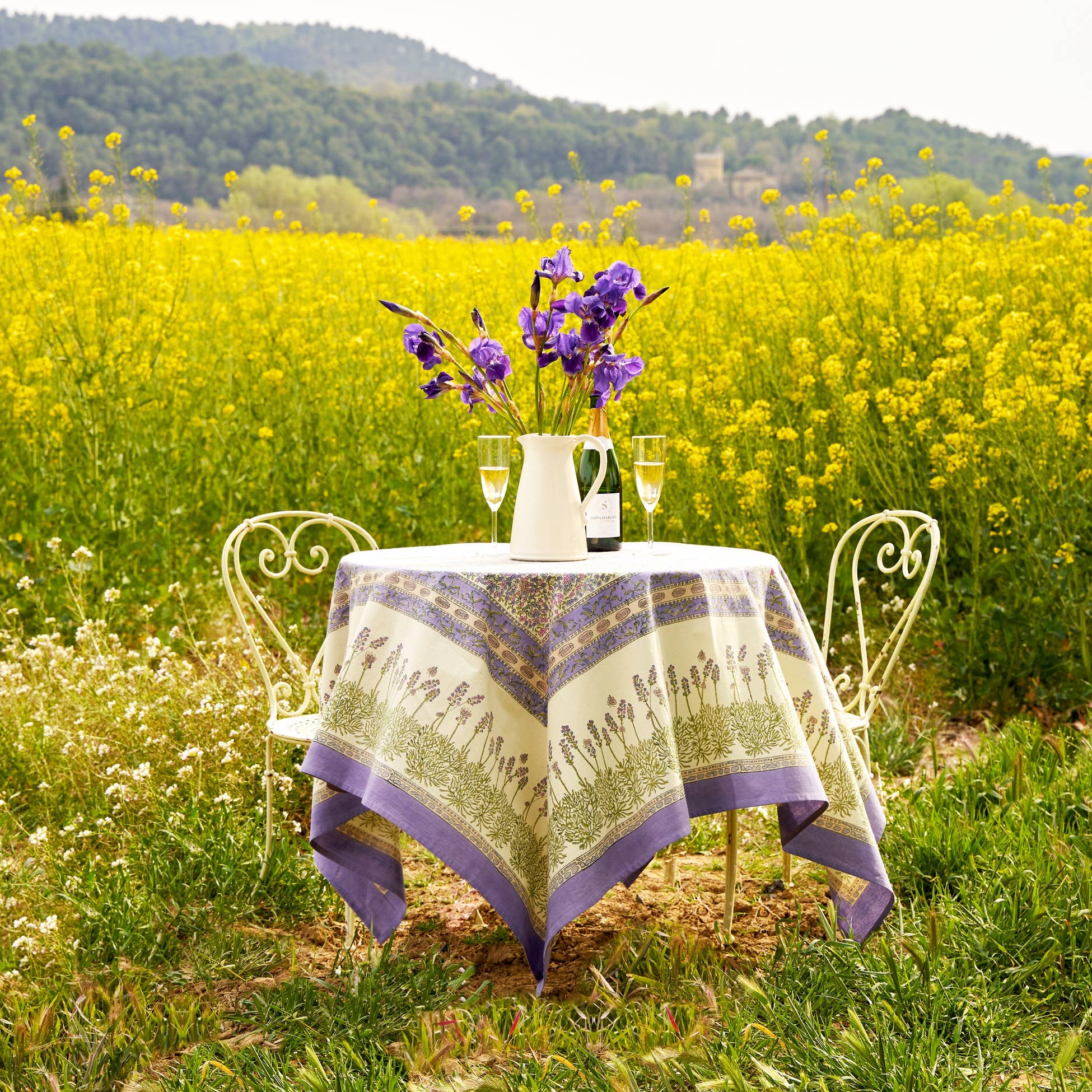 Couleur Nature – wholesale Tablecloth – Lavender Purple | French Tablecloth9
