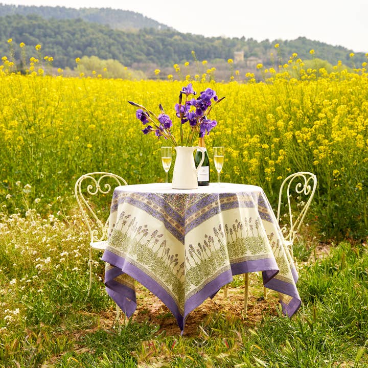 Couleur Nature – wholesale Tablecloth – Lavender Purple | French Tablecloth9