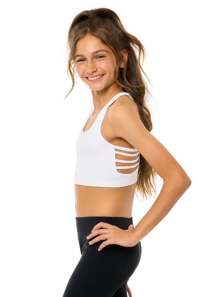 Malibu Sugar - Wholesale Sports Bra - Kids - Girls Side Line Sports Bra0