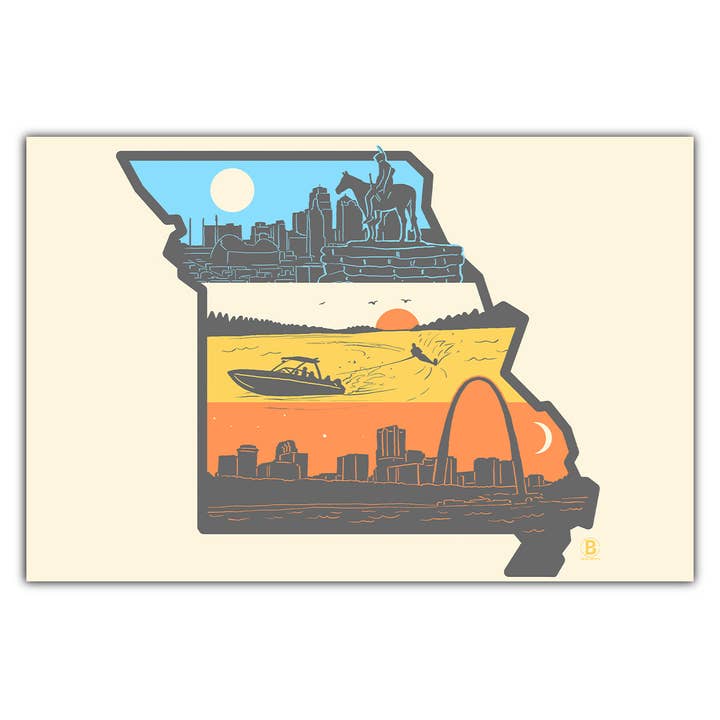 Layers of Missouri Postcard for wholesale by Bozz Prints