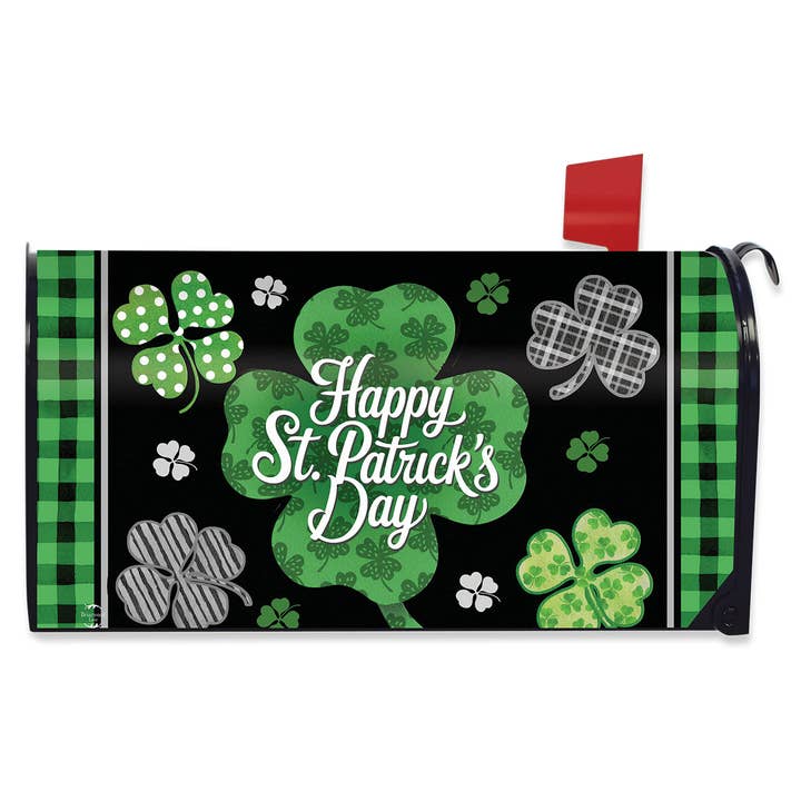 Scattered Shamrocks Mailbox Cover for wholesale by Briarwood Lane