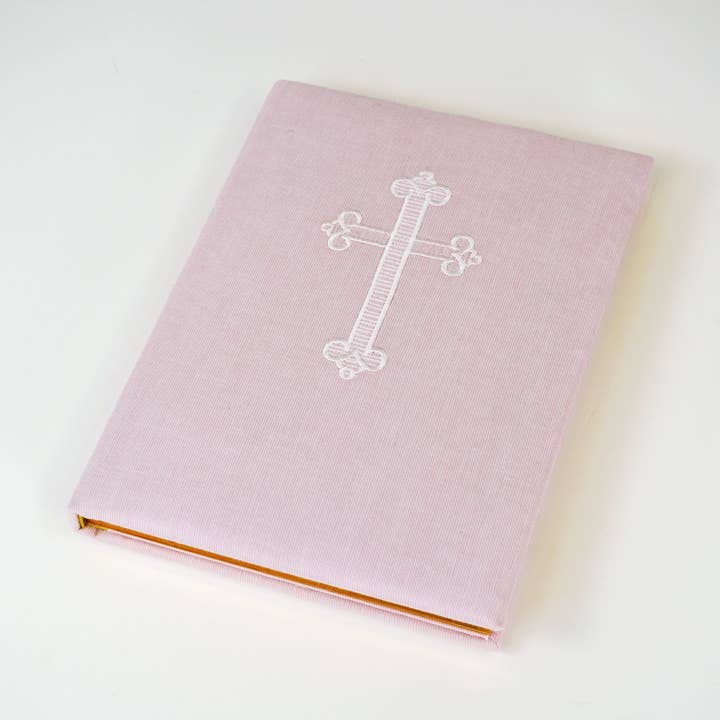 Katholieke Kinderbijbel: Micro Streep Katoen, Groot Kruis voor wholesale door MARCELA