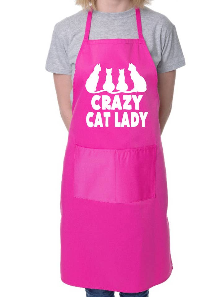 Tablier de cuisine pour barbecue Crazy Cat Lady pour la vente par Print4U