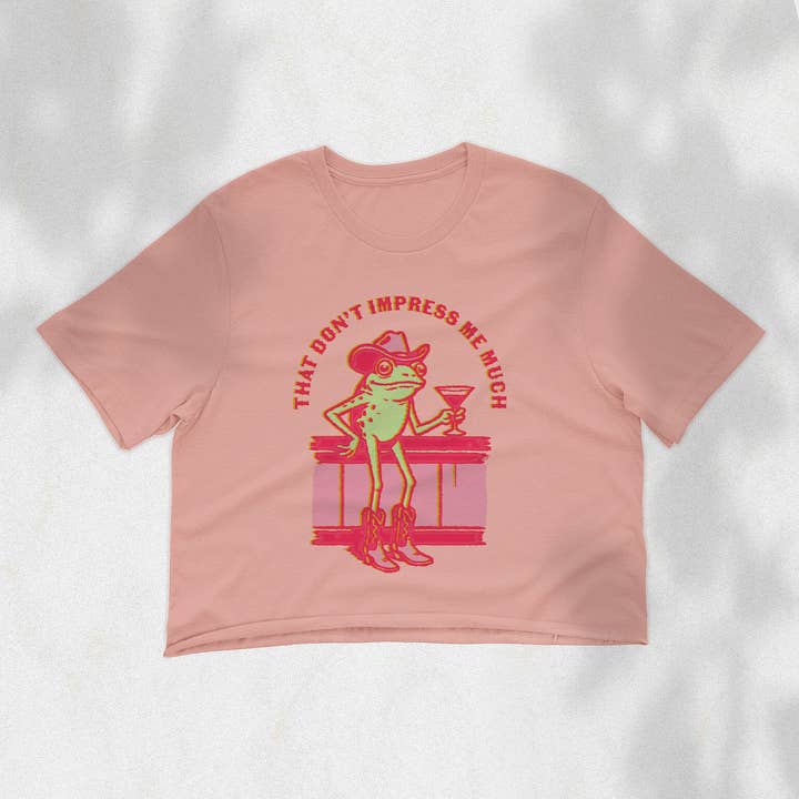 Top Curto Flowy Vaca Vaquera Sapo Isso Não Me Impressiona Muito por atacado de Cluster Funk Studio