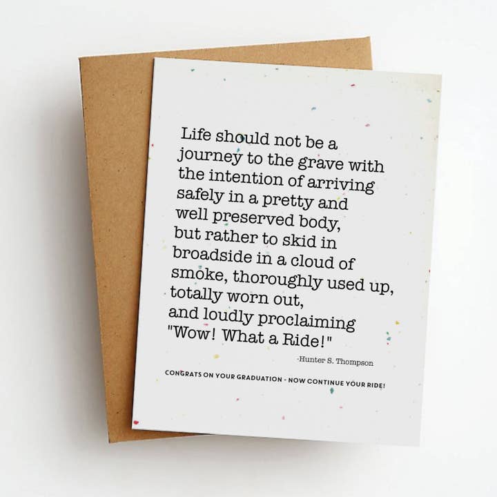Carte de vœux de fin d'études What A Ride pour la vente par Skel & Co
