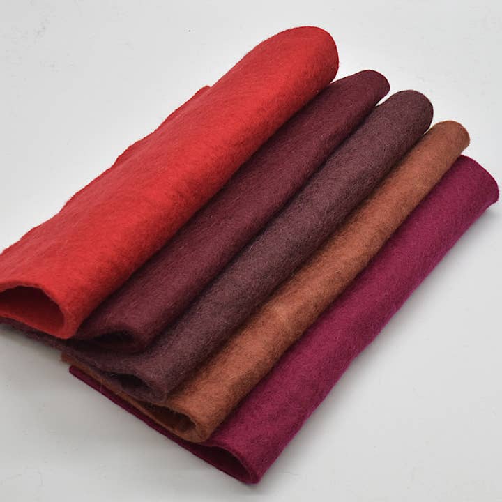 Oriental Direct Craft Supplies - Wholesale Craft Supplies - 35 Handmade 100% Wool Felt Sheets 3-5mm Thick, 30cm (12'')2