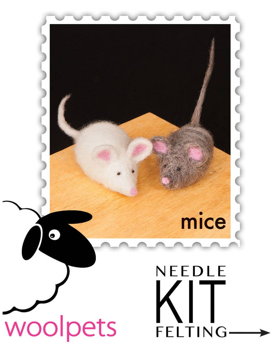 Woolpets - Wholesale DIY Craft Kit - Mice Felting Kit2