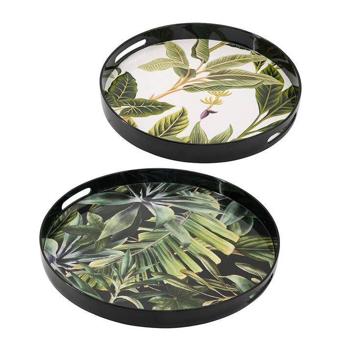 S/2 Decorative Tray L:D18x1.5" S:D15x1.5" for wholesale by A&B Home Group Inc.
