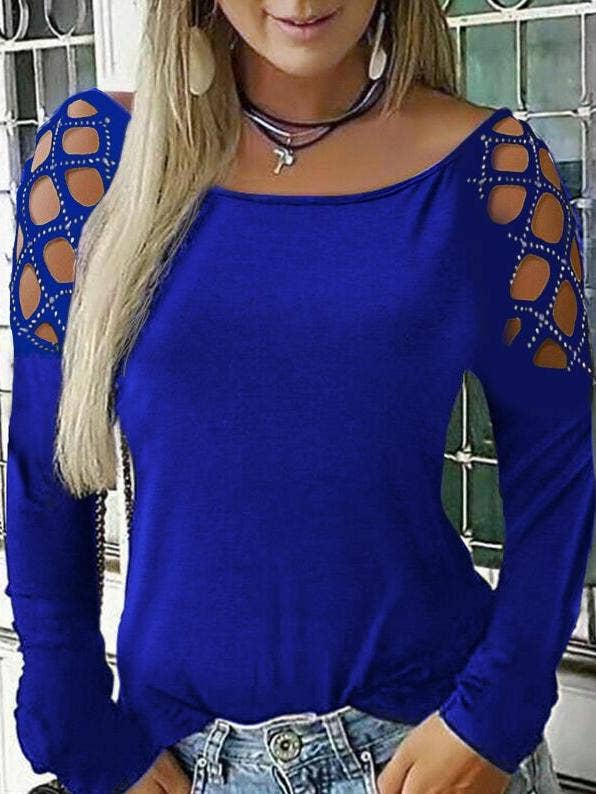 Tourtiwi - Wholesale Blouse - Women's - Long Sleeve Top with Studs and Diamonds16