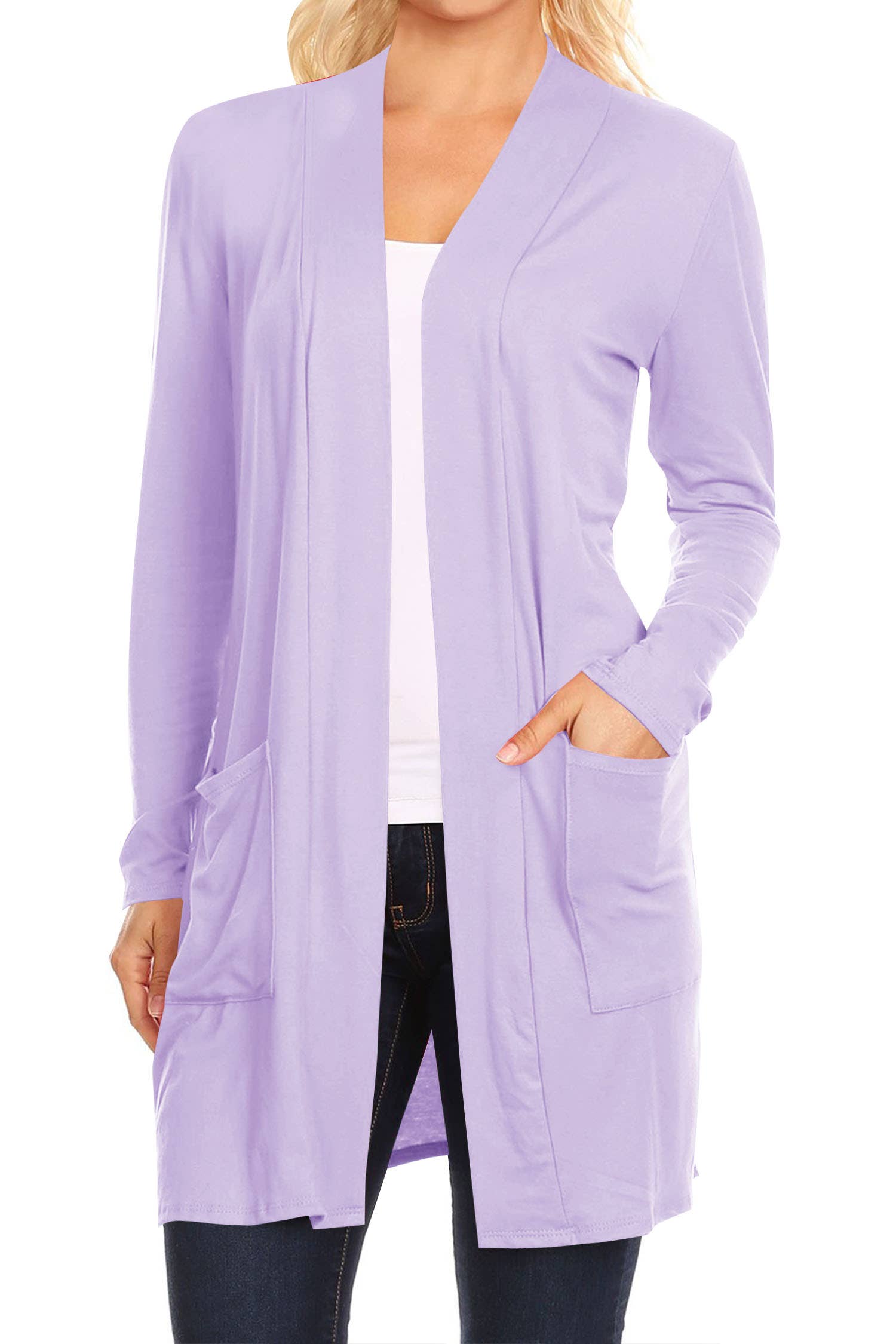 MOA COLLECTION - Wholesale Cardigan - Women's - Women's Long Sleeves Casual Solid Outerwear Sweater Cardigan16