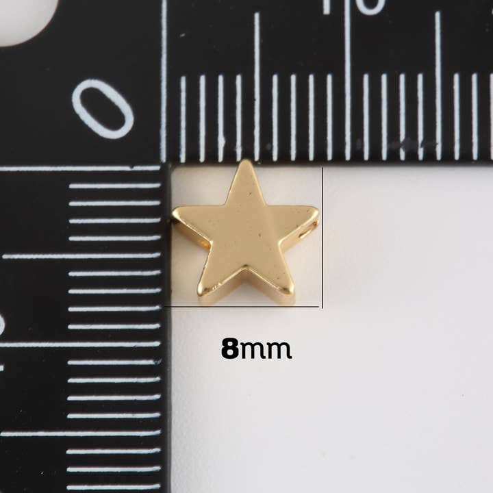 Beads Creation - Wholesale Individual Charm/Pendant - Gold Filled Star Bead, Spacer Beads, BD0493