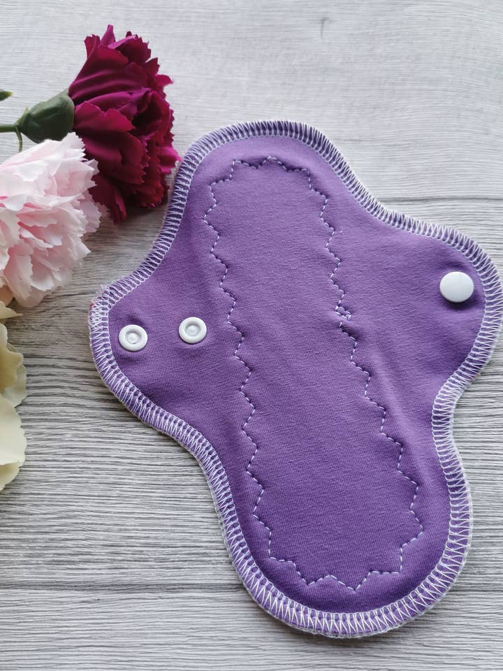 Cotton pantyliner 20cm, purple for wholesale by KKfabricsandcreations