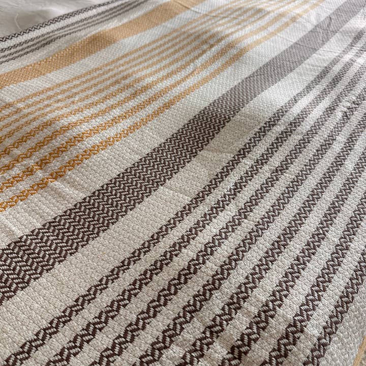 Basic Layers - Wholesale Deken - KATOENEN BRUINE POM POM SPREI2