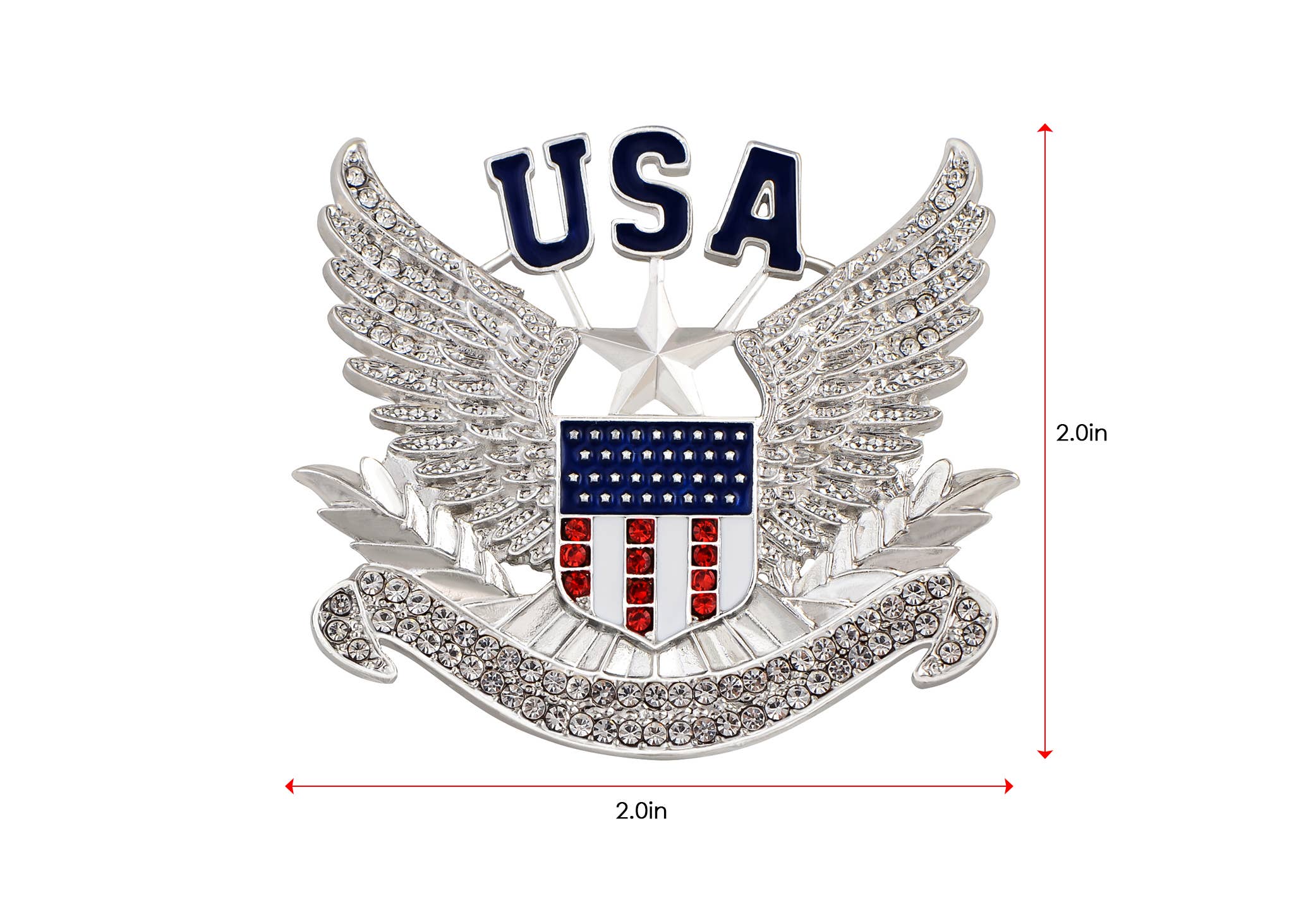 AK Brand – Großhandel Broschen – Brosche mit amerikanischer Flagge der USA, 4. Juli110