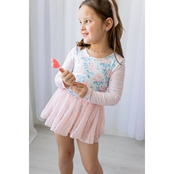 Farrah Clipdot Leotard - Blooming Grace for wholesale by Cheeky Plum