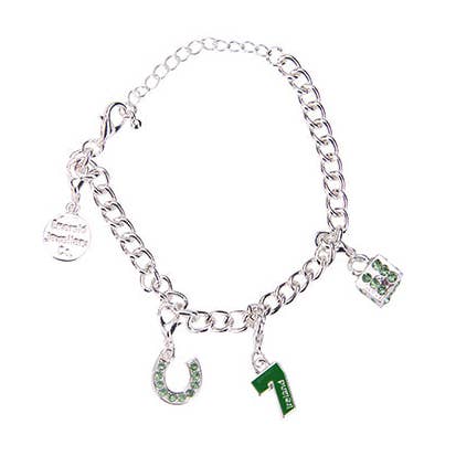 Irish Charm Bracelet - Lucky 7, Horseshoe, Dice for wholesale by Eurostick