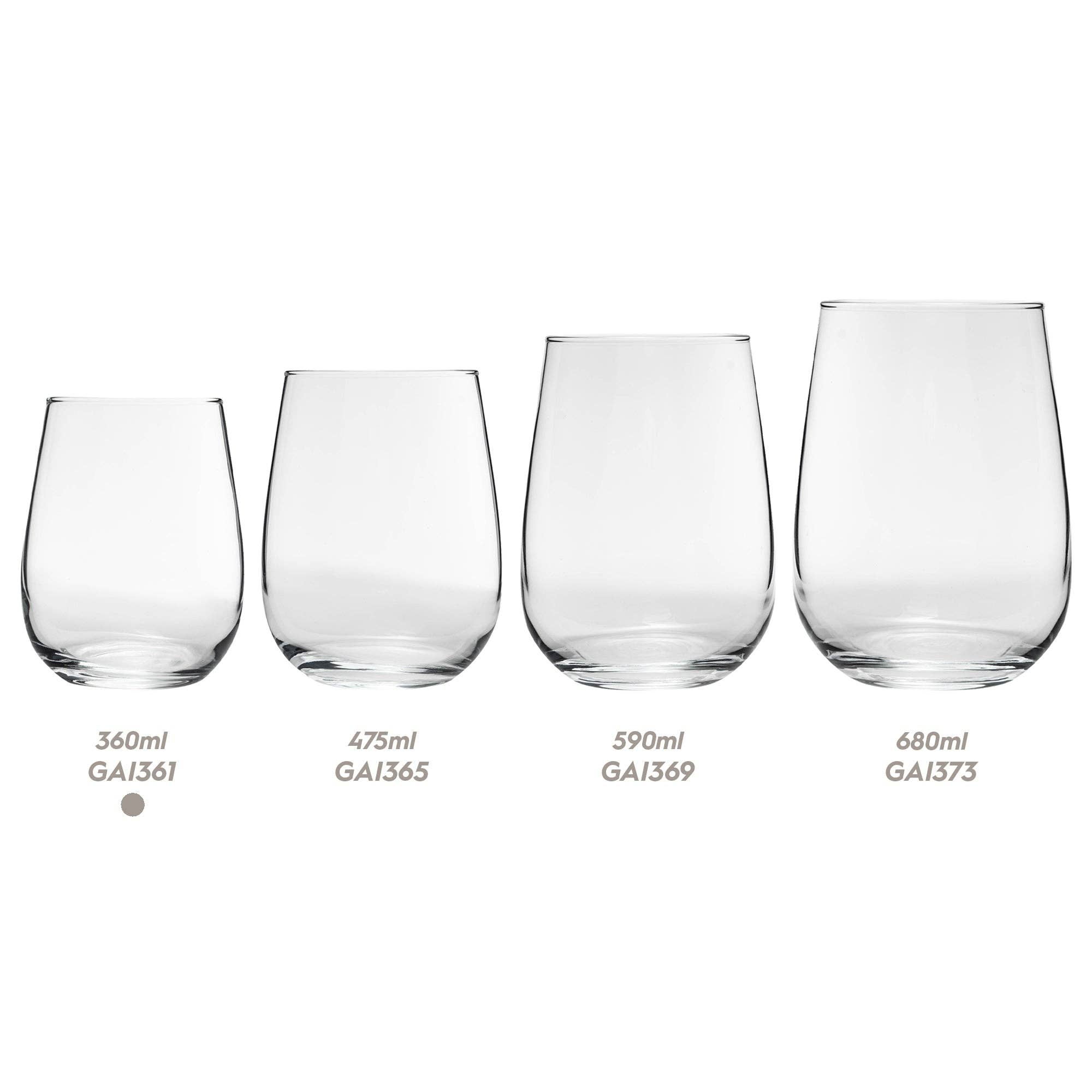 Rinkit Ltd - Vendita all'ingrosso Bicchieri da vino - Calice da vino bianco senza stelo Gaia 360 ml - LAV6