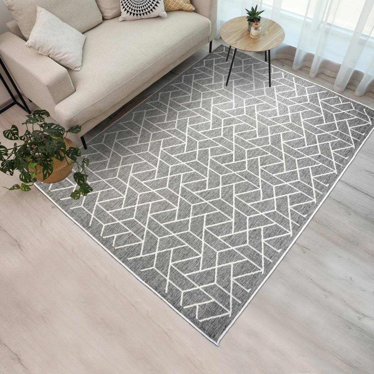 O&Ko - Wholesale Rug Pad - Af Brika Reversible Silver Outdoor Rug 80X150Cm1