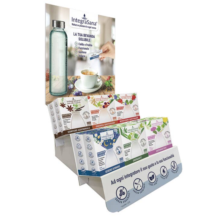 D38 | Counter Display With 3 Boxes Per Type Integrasana for wholesale by pirotta srl