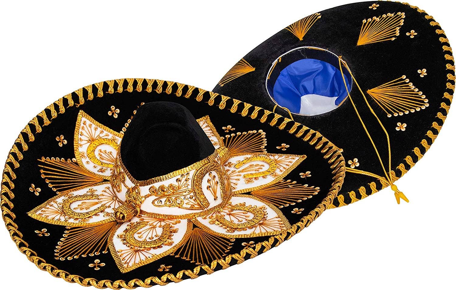 FESTMEX - Wholesale Cowboy Hat - Unisex - Authentic Adult Mexican Sombrero Mariachi Charro Hat, Premium Mexican Hat for Costume Parties, 5 de Mayo, 16 de Septiembre1