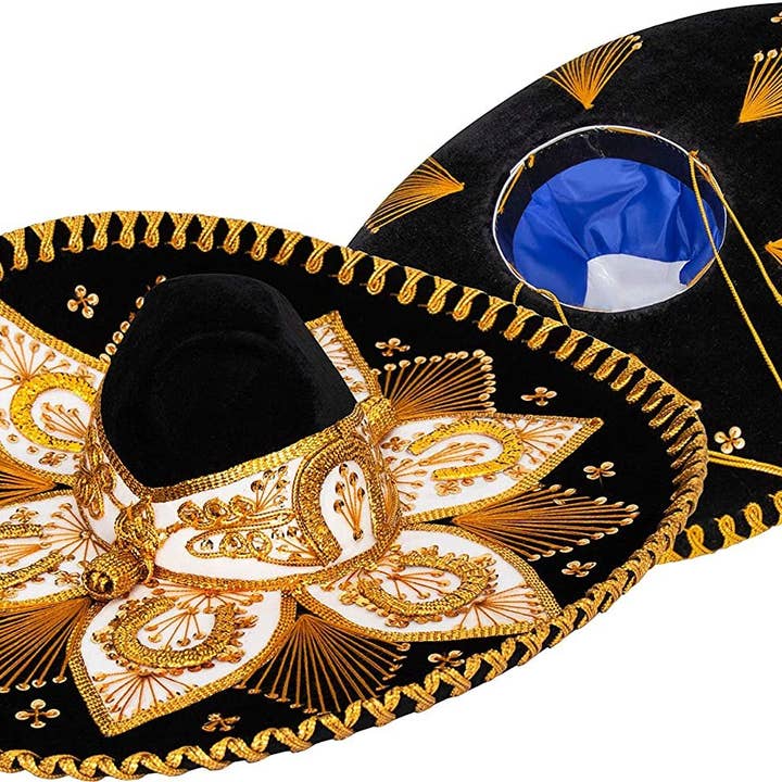 FESTMEX - Wholesale Cowboy Hat - Unisex - Authentic Adult Mexican Sombrero Mariachi Charro Hat, Premium Mexican Hat for Costume Parties, 5 de Mayo, 16 de Septiembre1